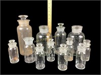 Apothecary clear glass jars