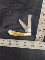 Frost Cutlery - 2 blade trapper bone handle knife