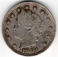 1904 V nickel