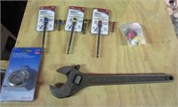 New 15" Proto crescent wrench, Malco nut drivers,