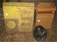 Hyatt Bearing Service metal cabinet with a
