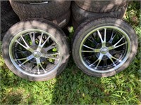 Pair of Ikon Rims & Tires multi-use