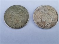 1922 & 1925 Silver Peace Dollars