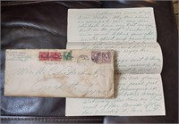 Original WWI Era 8 Page 1918 Letter & Envelope!