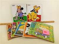 Several wood children's puzzles, inc. Mattel and