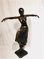 Art Deco style dancing woman. Bronze 35x13x8.