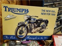 Triumph Motorcycle Metal Sign