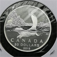 2015 Canada $50 Silver Beaver .56 oz.