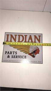 Indian metal sign
16 inches wide