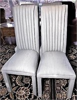 Four Upholstered Padded Dining Chairs