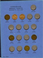 1920-1972 85 Coin Canadian Small Cent Lot