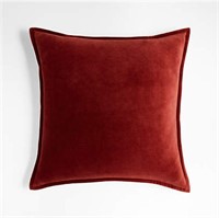 Red Velvety Pillow Cover with Zipper