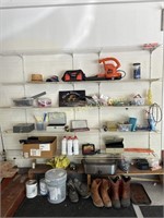 Wire Shelving W/ Contents