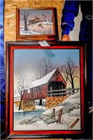 (2) Winter Scene Frame Prints