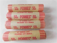 4 rolls of pennies