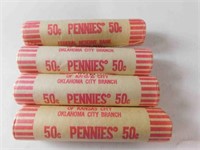 4 rolls of pennies