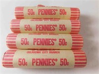 4 rolls of pennies