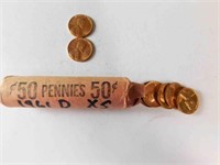 2 1958D; roll of 1961D plus 5 extra pennies