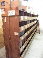 WOOD SHELVES, 2 SIDES WITH MALE & FEMALE