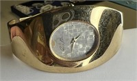 ANNE KLEIN GOLD TONE BANGLE WATCH