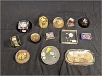 Large group of paperweights
