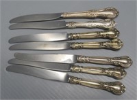 (7) Sterling Silver handle butter knives with