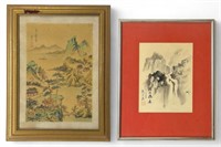 2 Chinese Original Artworks - Watercolor & Ink.