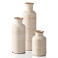 WF5917  EDIMENS Ceramic Flowers Vase Set, Modern