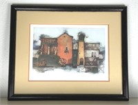 Trastevere Hand Signed Color Lithograph with COA