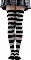 Long Striped Socks Over Knee