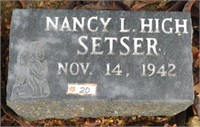 Engraved granite headstone w/ etched angel: