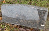 Granite headstone: 37"W x 10"D x 17"H