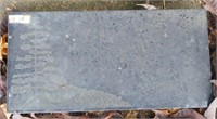 Granite headstone w/ etched tree: