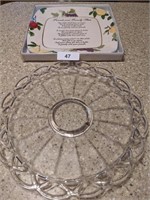 Open Lace Edged Cake Plate +