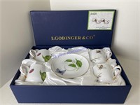 I. Godinger & Co. Set of 4 Espressco Cup/Saucer