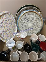 Assortment Of Mugs & Platters