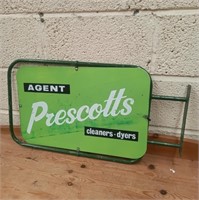 Double Sided Tin Sign on Bracket "Prescott Dry