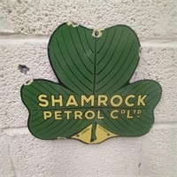 "Shamrock Petrol Company" Enamel Sign -
