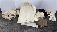 Vintage clothing including gaiters, shirts,