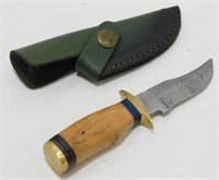 3" Damascus Blade Knife - 6" Overall, New with