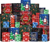 26 PCS Assorted Size Christmas Gift Bags Pack