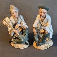 Painted Porcelain Figurines -Vintage Japan
