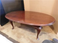 Oval Cherry Coffee Table-28" x 46"(Good Condition)