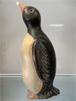 Folk Art Carved Penguin 13"
