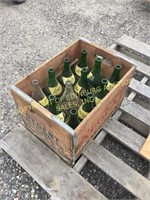 CRATE OF MISC GLASS BOTTLES