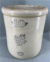 10 Gal Western Stoneware Crock, Has Crack on