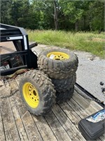 Set of John Deere Gator Wheels & Tires, Good Tread