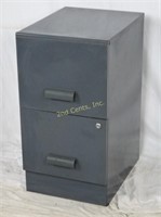 Metal Filing Cabinet 2 Drawer Grey