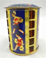 1930’s 4 in Tin Rotating Coin Bank