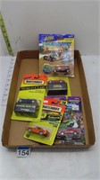 3 Matchbox cars, 2 Johnny Lightning cars